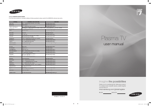 Brugsanvisning Samsung PS50A766T1W Plasma TV