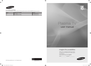 Bruksanvisning Samsung PS50C6500TK Plasma TV