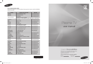Mode d’emploi Samsung PS42A426C1M Téléviseur plasma