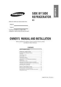 Handleiding Samsung RS20NCSV1 Koel-vries combinatie