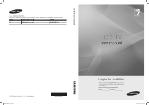 Bruksanvisning Samsung LE40C750R2K LCD TV