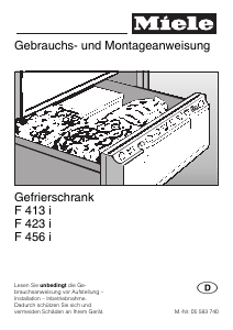 Bedienungsanleitung Miele F 423 i Gefrierschrank