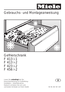 Bedienungsanleitung Miele F 413 i-2 Gefrierschrank