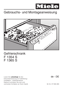 Bedienungsanleitung Miele F 1365 S Gefrierschrank