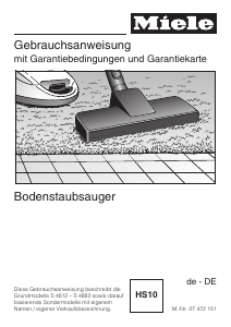 Bedienungsanleitung Miele S 4812 ACRYL Staubsauger