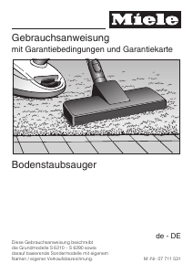 Bedienungsanleitung Miele S 6280 Staubsauger