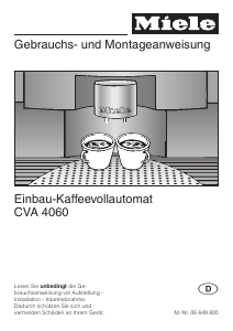 Bedienungsanleitung Miele CVA 4060 EDST Kaffeemaschine