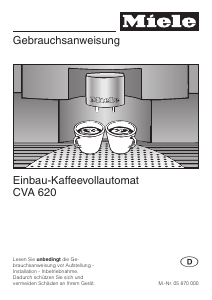 Bedienungsanleitung Miele CVA 620 Kaffeemaschine