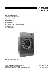 Handleiding Miele WS 5140 BE EL SLUICE Wasmachine