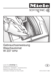 Bedienungsanleitung Miele W 237 WPM Waschmaschine