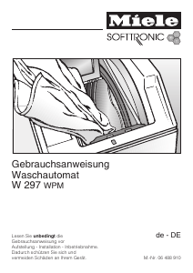 Bedienungsanleitung Miele W 297 WPM Waschmaschine