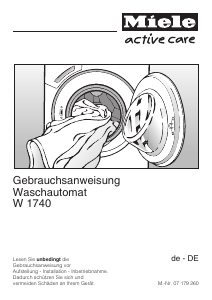 Bedienungsanleitung Miele W 1740 Active Care Waschmaschine