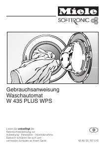 Bedienungsanleitung Miele W 435 PLUS WPS Waschmaschine