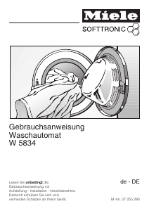 Bedienungsanleitung Miele W 5834 Waschmaschine
