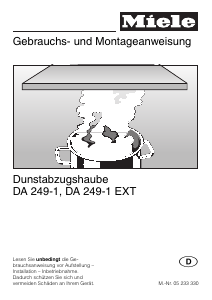 Bedienungsanleitung Miele DA 249-1 EXT Dunstabzugshaube