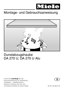 Bedienungsanleitung Miele DA 270 U Dunstabzugshaube