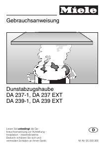 Bedienungsanleitung Miele DA 239-1 Dunstabzugshaube