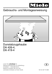 Bedienungsanleitung Miele DA 426-4 Dunstabzugshaube
