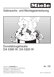 Bedienungsanleitung Miele DA 5320 W Puristic Maxime Dunstabzugshaube