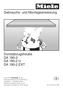 Bedienungsanleitung Miele DA 190-2 U Dunstabzugshaube