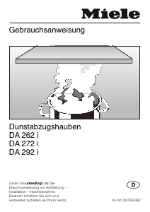 Bedienungsanleitung Miele DA 272 i Dunstabzugshaube