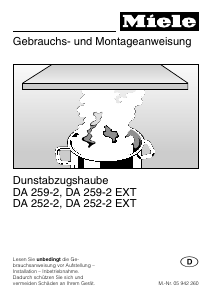 Bedienungsanleitung Miele DA 259-2 Dunstabzugshaube