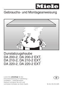 Bedienungsanleitung Miele DA 210-2 EXT Dunstabzugshaube