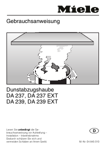 Bedienungsanleitung Miele DA 237 EXT Dunstabzugshaube