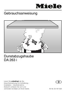 Bedienungsanleitung Miele DA 263 i Dunstabzugshaube