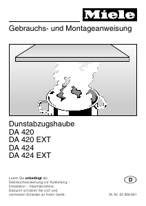 Bedienungsanleitung Miele DA 420 EXT Dunstabzugshaube