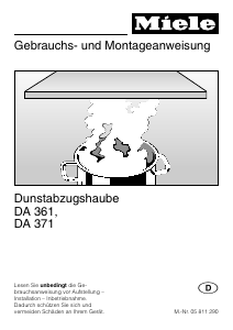 Bedienungsanleitung Miele DA 361 Dunstabzugshaube