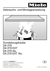 Bedienungsanleitung Miele DA 279 EXT Dunstabzugshaube