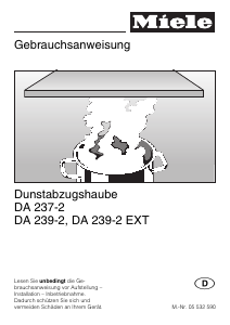 Bedienungsanleitung Miele DA 239-2 EXT Dunstabzugshaube