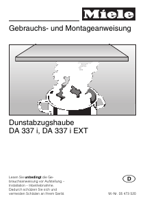 Bedienungsanleitung Miele DA 337 i EXT Dunstabzugshaube