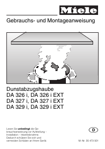 Bedienungsanleitung Miele DA 329 i Dunstabzugshaube