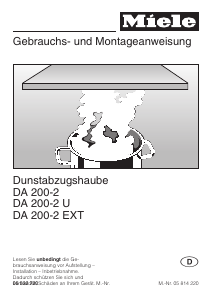 Bedienungsanleitung Miele DA 200-2 U Dunstabzugshaube