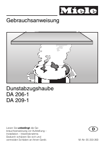 Bedienungsanleitung Miele DA 209-1 Dunstabzugshaube