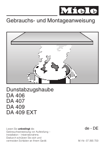 Bedienungsanleitung Miele DA 407 Dunstabzugshaube