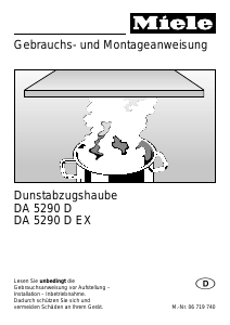 Bedienungsanleitung Miele DA 5290 D Dunstabzugshaube