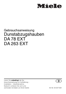 Bedienungsanleitung Miele DA 263 i EXT Dunstabzugshaube