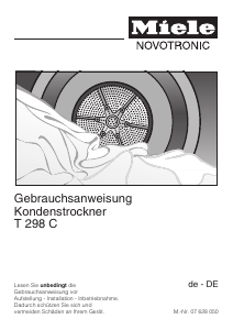 Bedienungsanleitung Miele T 298 C Trockner