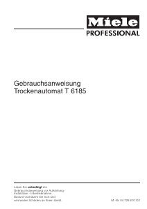 Bedienungsanleitung Miele T 6185 G Trockner