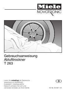 Bedienungsanleitung Miele T 263 Trockner