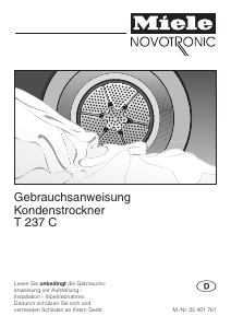 Bedienungsanleitung Miele T 237 C Trockner