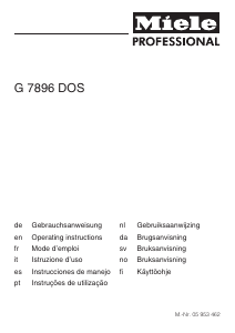 Handleiding Miele G 7896 AW Vaatwasser