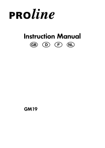 Mode d’emploi Proline GM19 Micro-onde