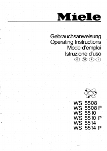 Bedienungsanleitung Miele WS 5514 P Waschmaschine