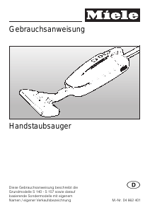 Bedienungsanleitung Miele S 142 Staubsauger