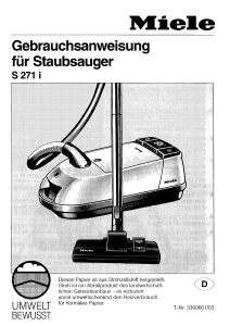 Bedienungsanleitung Miele S 271i Staubsauger
