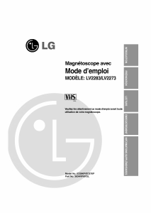 Mode d’emploi LG LV2283 Magnétoscope